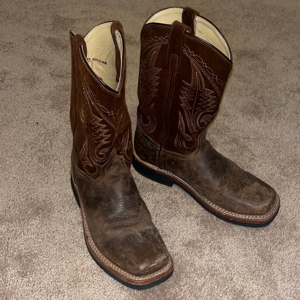 Leather boots